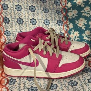 Nike youth Fuchsia and White Sneakers